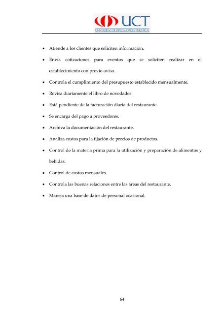 Manual de Procedimientos Operativos para el Restaurante las ...