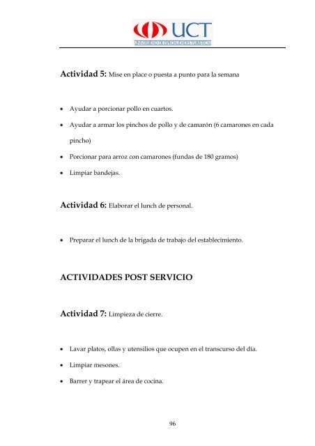 Manual de Procedimientos Operativos para el Restaurante las ...