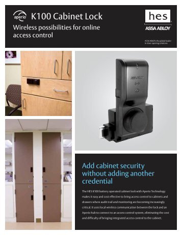 HES K100 Aperio Cabinet Lock - Access Hardware Supply