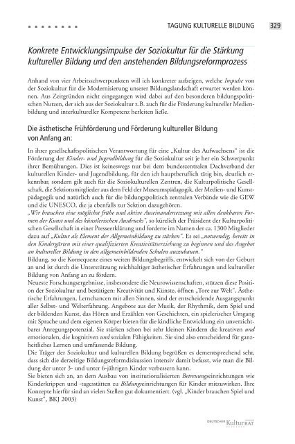 Kulturelle Bildung in der Bildungsreformdiskussion – Konzeption ...