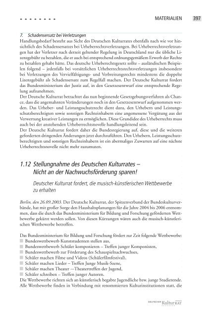 Kulturelle Bildung in der Bildungsreformdiskussion – Konzeption ...