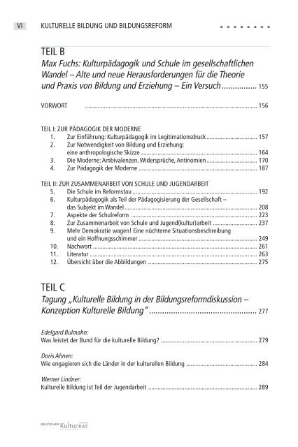 Kulturelle Bildung in der Bildungsreformdiskussion – Konzeption ...