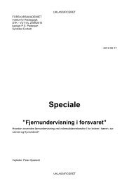 Fjernundervisning i forsvaret - Forsvarsakademiet