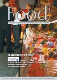 featured in this issue - NZIFST - The New Zealand Institute of Food ...