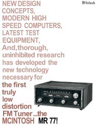 FM Tuner The MCINTOSH MR 77!