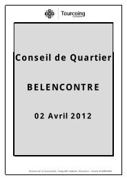 Conseil de Quartier BELENCONTRE - Tourcoing