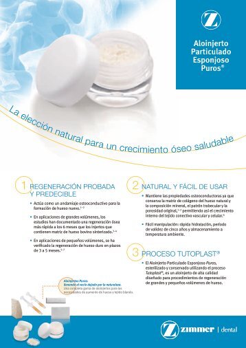 Aloinjerto Particulado Esponjoso Puros - Zimmer Dental