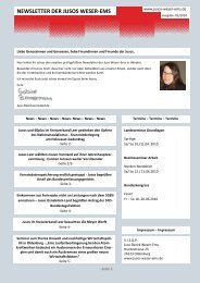Newsletter Jusos Weser-Ems Ausgabe 2/2010