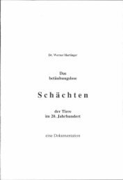 Das betÃ¤ubungslose SchÃ¤chten der Tiere im 20. Jahrhundert - VgT