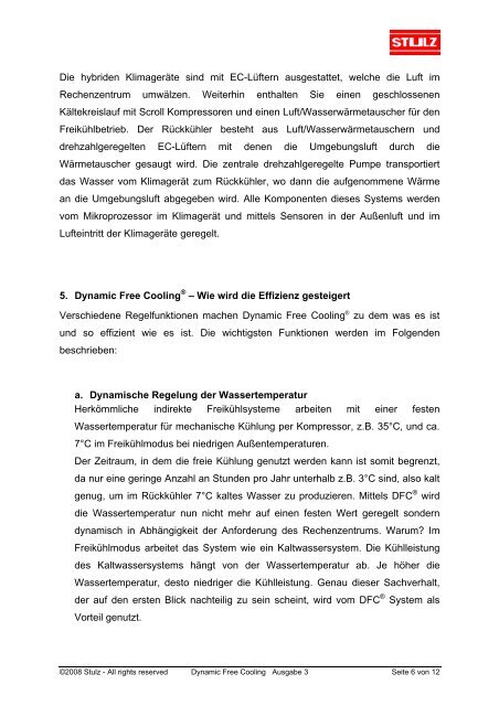 Dynamic Free Cooling - Stulz GmbH
