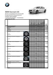 Prisliste BMW 7-serie Sedan ekstraudstyr (pdf) - BMW Danmark