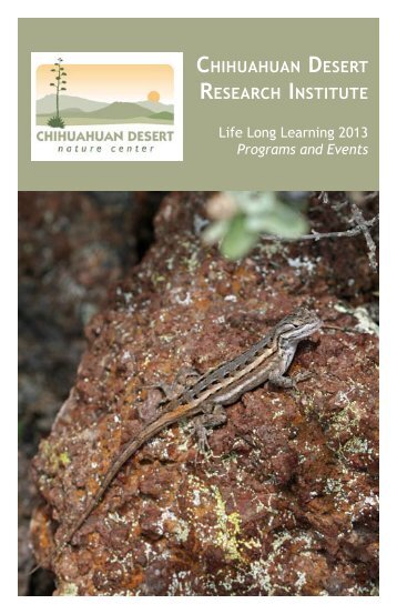 Life Long Learning brochure - Chihuahuan Desert Nature Center