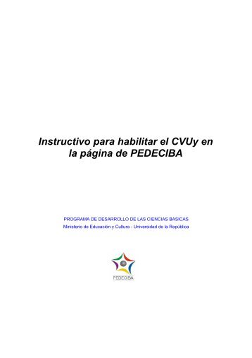 Instructivo para habilitar CVUy en pÃƒÂ¡gina web - Pedeciba