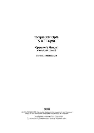 TorqueStar DTT Opta Manual 7 - Crane Electronics