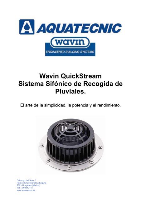 Wavin QuickStream Sistema Sifónico de Recogida ... - construmecum