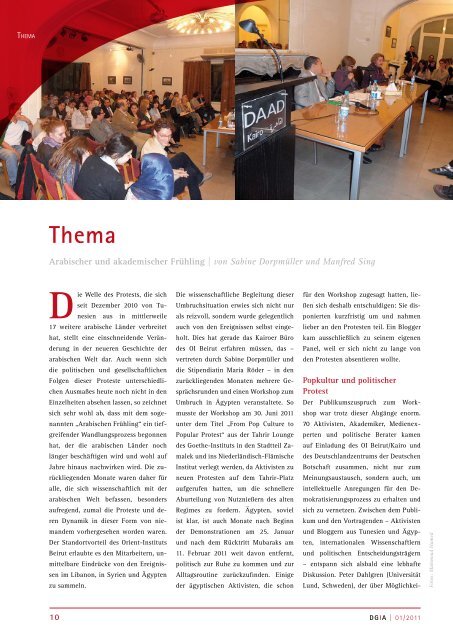 Rundbrief 01 - November 2011 - Max Weber Stiftung