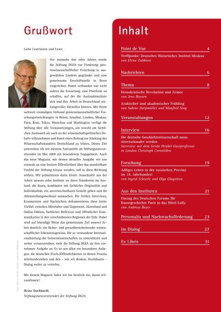 Rundbrief 01 - November 2011 - Max Weber Stiftung