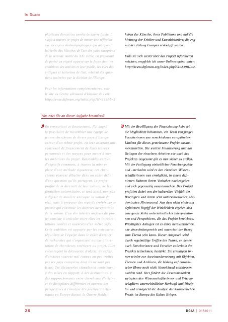 Rundbrief 01 - November 2011 - Max Weber Stiftung