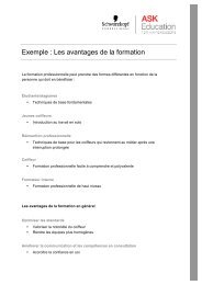 Exemple : Les avantages de la formation