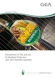 Pretreatment of Oils and Fats for Biodiesel Production with GEA ...