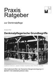 Denkmalpflegerische Grundbegriffe - Deutsche Burgenvereinigung eV