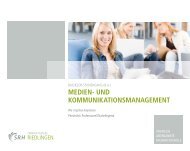 und kommunikationsmanagement - SRH FernHochschule Riedlingen