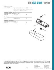 LCN 1070 SERIES “Thriftee” - Kleine and Sons, Inc.