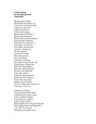 Goblin Market by Christina Rossetti (1830-1894) Morning and ...