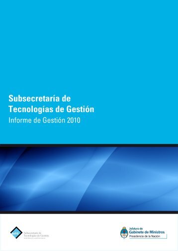 Memoria ONTI 2010 - Jefatura de Gabinete de Ministros