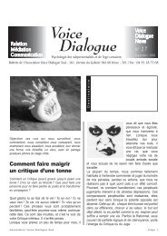 Comment faire maigrir un critique d'une tonne - Voice Dialogue Sud