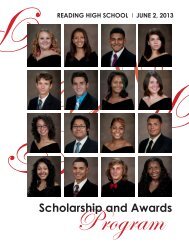 Scholarship and Awards - Reading School District