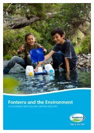 Fonterra and the Environment