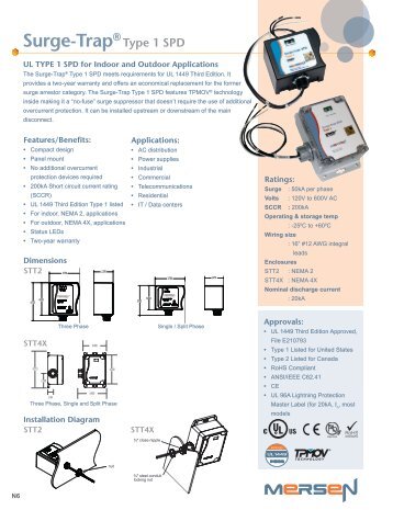 Surge-TrapÂ® Type 1 SPD - Ferraz Fuses & Mersen Products