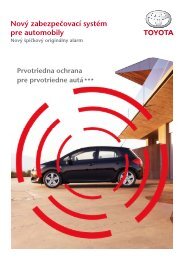 Nový zabezpečovací systém pre automobily - Toyota