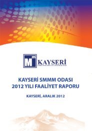 2012 Yılı Faaliyet Raporu - Kayseri SMMM Odası