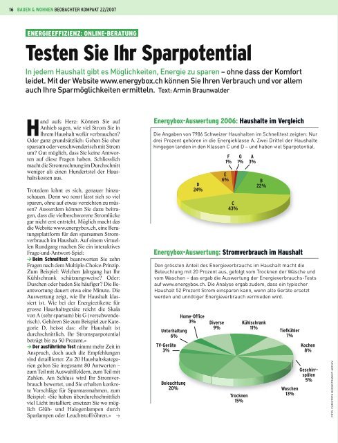 Mit Energie richtig haushalten