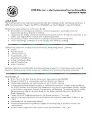 2012 Ohio University Homecoming Steering Committee Application ...