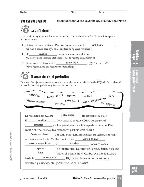 La anfitriona El anuncio en el periÃ³dico Unidad Etapa MÃ¡s prÃ¡ctica