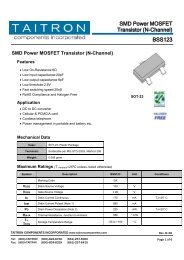 BSS123 SMD Power MOSFET Transistor (N-Channel) - Taitron ...