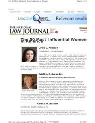 The 50 Most Influential Women in America - White & Case