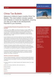 China Tax Bulletin - White & Case