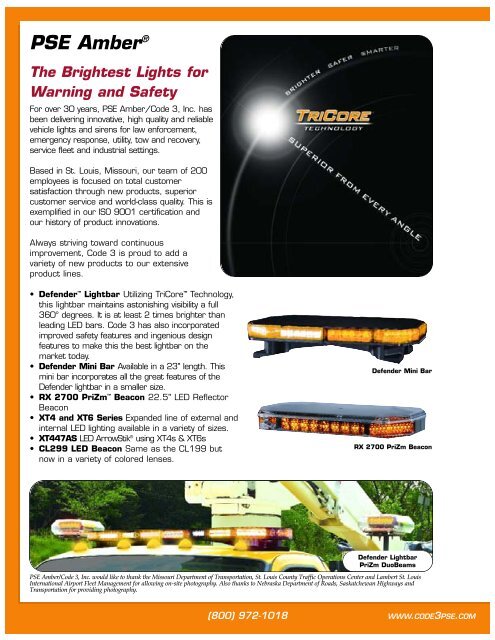 PSE AmberÃ‚Â® The Brightest Lights for Warning and Safety