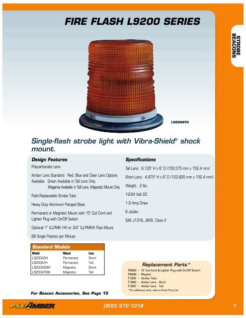 PSE AmberÃ‚Â® The Brightest Lights for Warning and Safety