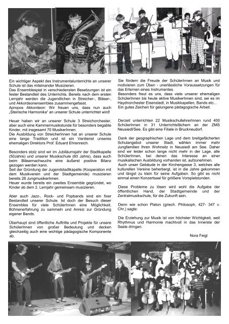 60 JAHRE MUSIKSCHULE NEUSIEDL/SEE - BurgenlÃ¤ndischen ...