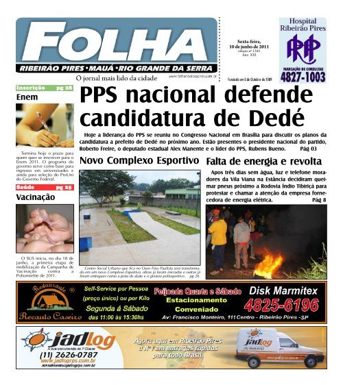 PPS nacional defende candidatura de Dedé - Folha Ribeirão Pires