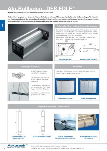 Alu-Rollladen „DER EDLE“ - Ackutech AG