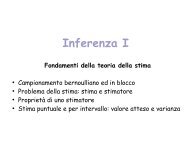 Inferenza I - Teoria della stima