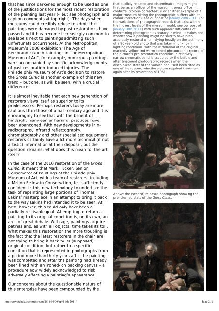 Thomas Eakins' The Gross Clinic â A suitable Case for ... - Artwatch