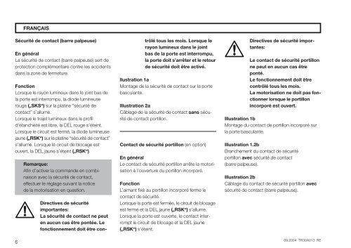 Einbauanleitung Fitting Instructions Notice de montage ...