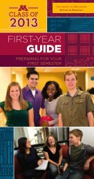 U - Orientation and First-Year Programs - University of Minnesota